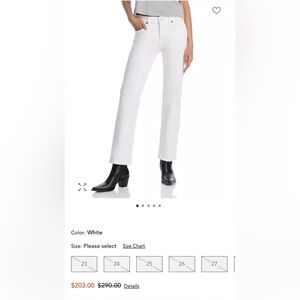 RE/DONE White Slim Leg Jeans